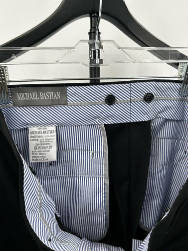 Michael Bastian classic men's black wool dress pants Clean Flat Size 38R-31W Michael Bastian