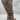 Sugar Stealth Snakeskin Knee High Boots Stiletto Heel Slouch Taupe  7.5 Sugar
