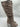 Sugar Stealth Snakeskin Knee High Boots Stiletto Heel Slouch Taupe  7.5 Sugar
