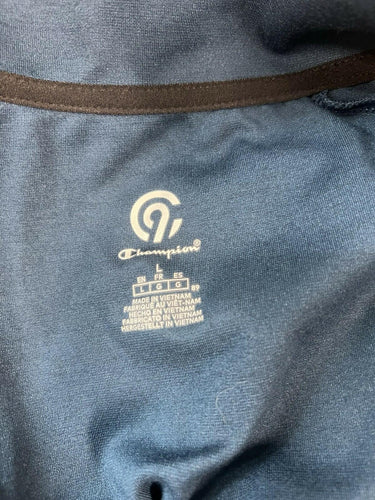C9 by Champion Blue Mock Neck Quarter Zip Pullover Sweatshirt - Size L