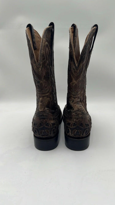 Corral Men's Exotic Alligator Inlay Western Boots Brown Size 8D Corral