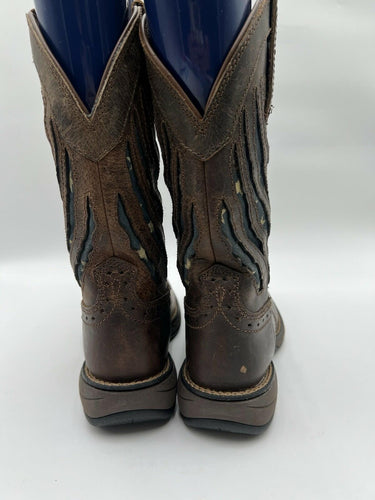 Rank 45 LLBF-3 Flag Brown Western Boots Size 6.5