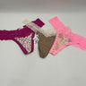 Lot Of 3 Pink Thongs Mix Colors Size S PINK