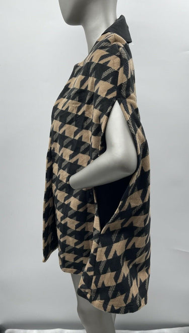 NWT Women’s Tahari black and tan houndstooth pattern Vest  Size S / M Tahari