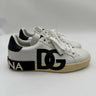 Dolce & Gabbana Portofino-Logo Sneakers Men's  White/Black Leather Size UK 5 Dolce&Gabbana