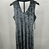 Tart Collections Woman’s Blue Velvet Dress Choker-neck Design Sleeveless Cut Tart Collections