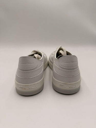 Santoni Sneak-Air Lace Up Low Top sneakers White In tumbled leather Size 8.5 Santoni