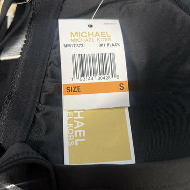 Michael Kors Womens Studded High-Neck Tank Black S