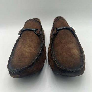 Men’s Saks Fifth Avenue Horsebit Skip On Brown Leather Loafers Size 11.5M Saks Fifth Avenue