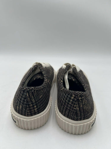 Seavees Darby Sneaker Military Olive Houndstooth Flannel Womens 7 SeaVees