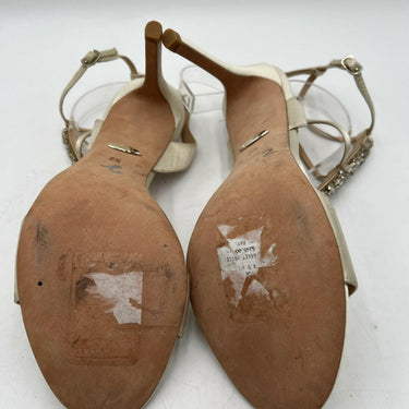 Women’s Badgley Mischka Radiant T-Strap Sandals White Size 8.5 Badgley Mischka
