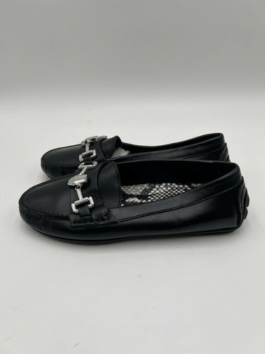 Cavalli Class by Roberto Cavalli Woman's leather moccasins Silver Bit Size 38