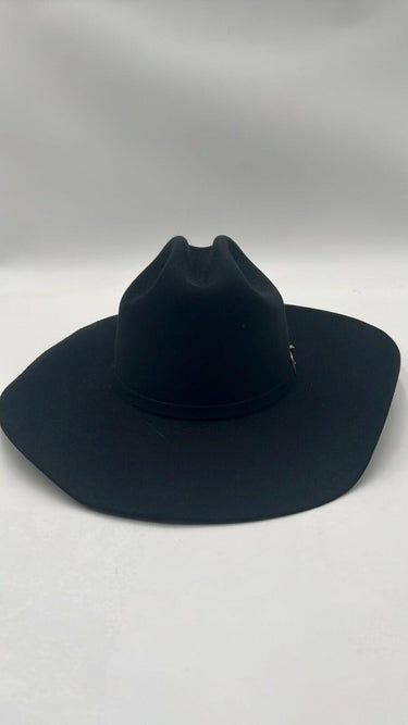 Resistol Self Conforming Black Felt Cowboy Hat Cattleman Crown Wide Brim 7 1/8 Resistol