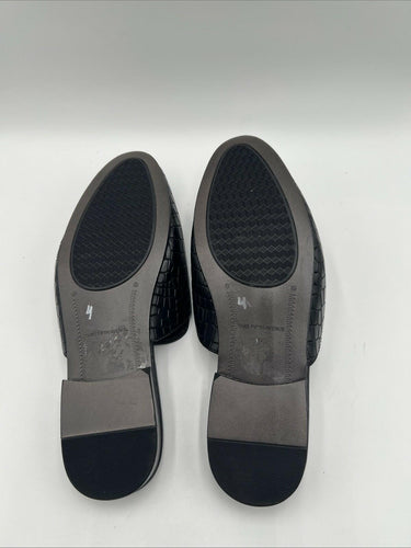 Men’s Saks Fifth Avenue Ronan black Leather croc-embossed mule Size 9 Saks Fifth Avenue