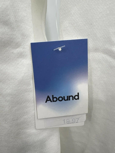 Abound Sweatshirt Womens White Cropped Crewneck Basic Lounge M ABOUND
