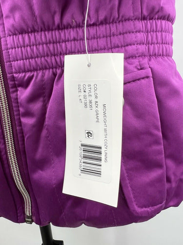 Rothschild Girls Midweight Puffer Jacket Cozy Lining Purple NWT - Size 4T