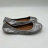 Lucky Brand Emmie Ballet Flats Womens Silver Leather Slip On Foldable 8.5 Lucky Brand