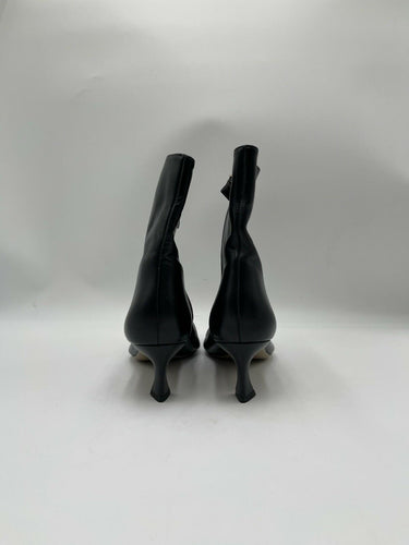 ALEXANDRE BIRMAN Myra 50mm Side Zip Boot In Black Leather Size 37