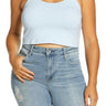 BP. Crop Knit Camisole, Blue Cashmere Size 1X BP.