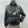 NWT Girls DKNY black faux-leather Full Zip puffer Black jacket Size M 10/12 DKNY