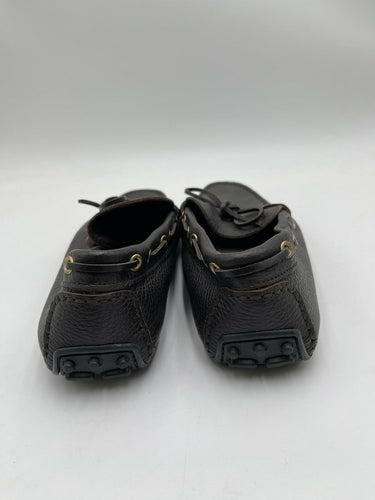 Bruno Magli TINO black leather moccasin boat shoes Size 10M Bruno Magli