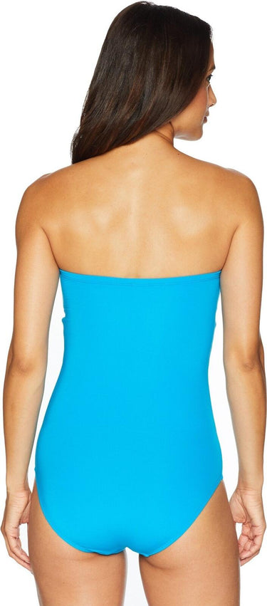 JETS by Jessika Allen Women's Jetset Drape Bandeau One Piece Swimsuit Size 4 Jets by Jessika Allen