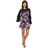 Women's Cece Camille Ruffle Sleeve Shift Black Dress, Size 0 CeCe