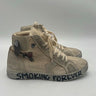 Saint Laurent Smoking Forever Two Tone Canvas and Suede High Top Size 36.5 Saint Laurent