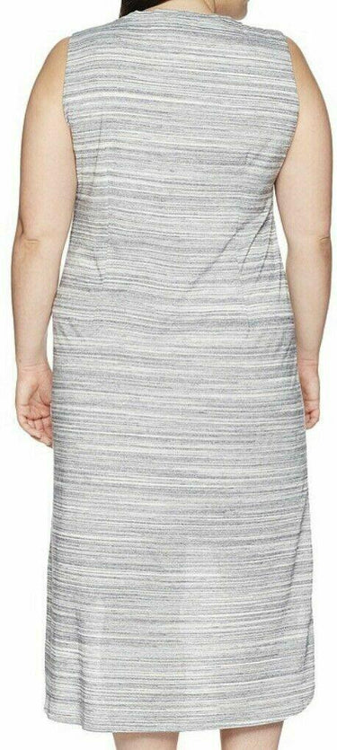 Kari Lyn Farah High Low V-Neck Stripped Dress Plus Size 1X