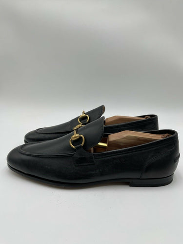 Gucci Jordaan Horsebit loafers with gold-tone hardware Black Leather Size 7.5UK