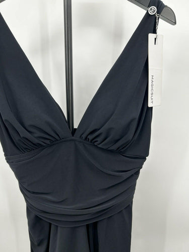 Magicsuit Woman’s Celine Black Swim Dress Size 14 Wireless Bra Slimming Magicsuit