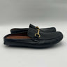 Men’s Saks Fifth Avenue Dark Gray Leather horsebit slip-on loafers Mules Size 8M Saks Fifth Avenue