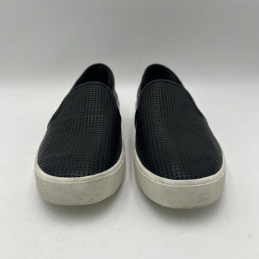 Vince Blair 5 women's Black perforated leather slip-on sneakers Size 7M