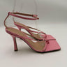 Bottega Veneta Women's Stretch Strap Heeled Sandals Pink Leather Size 36 Bottega Veneta