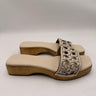Women’s Tory Burch Basket-Weave clogs cream calf leather Size 9.5M Tory Burch