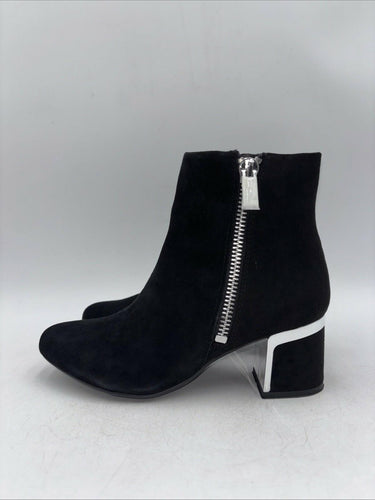 DKNY Booties Womens Cavale Black Ankle Zip Closure Stretch Boot Size 7