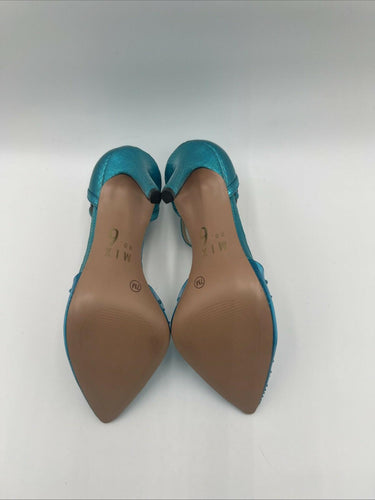 Women’s Mix No. 6 Arlette Fish Scale Print Metallic Blue Size 7M Mix No. 6