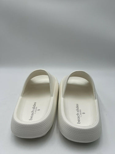 J/Slides Beach Slides Squeezy B White EVA Pillow Platform Slide Womens SIZE 9M J/Slides