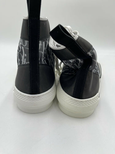 Dior B23 high-top sneaker in white and black Dior Oblique canvas Size 48 Dior