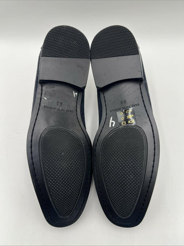 Men’s Saks Fifth Avenue "Dominic" Navy Perforated Suede Horsebit Loafer Size 9.5 Saks Fifth Avenue