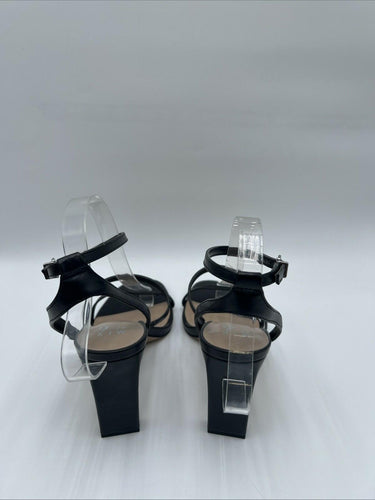 Women’s Mix No. 6 Alician Black Strappy Block Heels Size 9W Mix No. 6