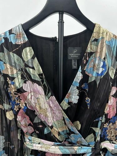 Adrianna Papell Printed Floral Chiffon Wrap Woman’s Dress Size 4