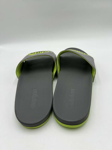 Adidas Adilette Comfort Gray Lime Neon Slides Size 18
