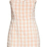 BP. Sleeveless Minidress in Coral- White Gingham Size 1X BP.