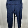 Ododos Woman’s Crop Leggings in a night blue space dye pattern Pockets Size L INA