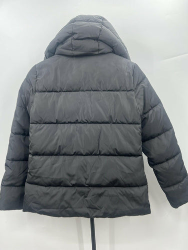 Laundry by Shelli Segal Jacket Womens Black Tweed Sequin Puffer Hooded Winter XS Laundry by Shelli Segal