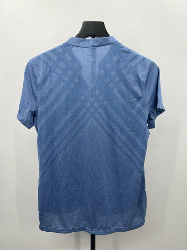 Nike Techknit Golf Polo Shirt Blue Heather Standard Fit NWT - M