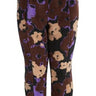 BP. Women's Drawstring Waist Fleece Joggers Black- Brown Pressed Floral Size 3X BP.