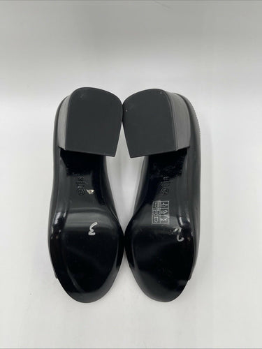 3.1 Phillip Lim “CUBE” Black Leather Open Toe Block Heel Slip On Sandals, 36