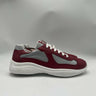 Prada America's Cup sneakers in red Leather Silver Mesh Size 7UK PRADA